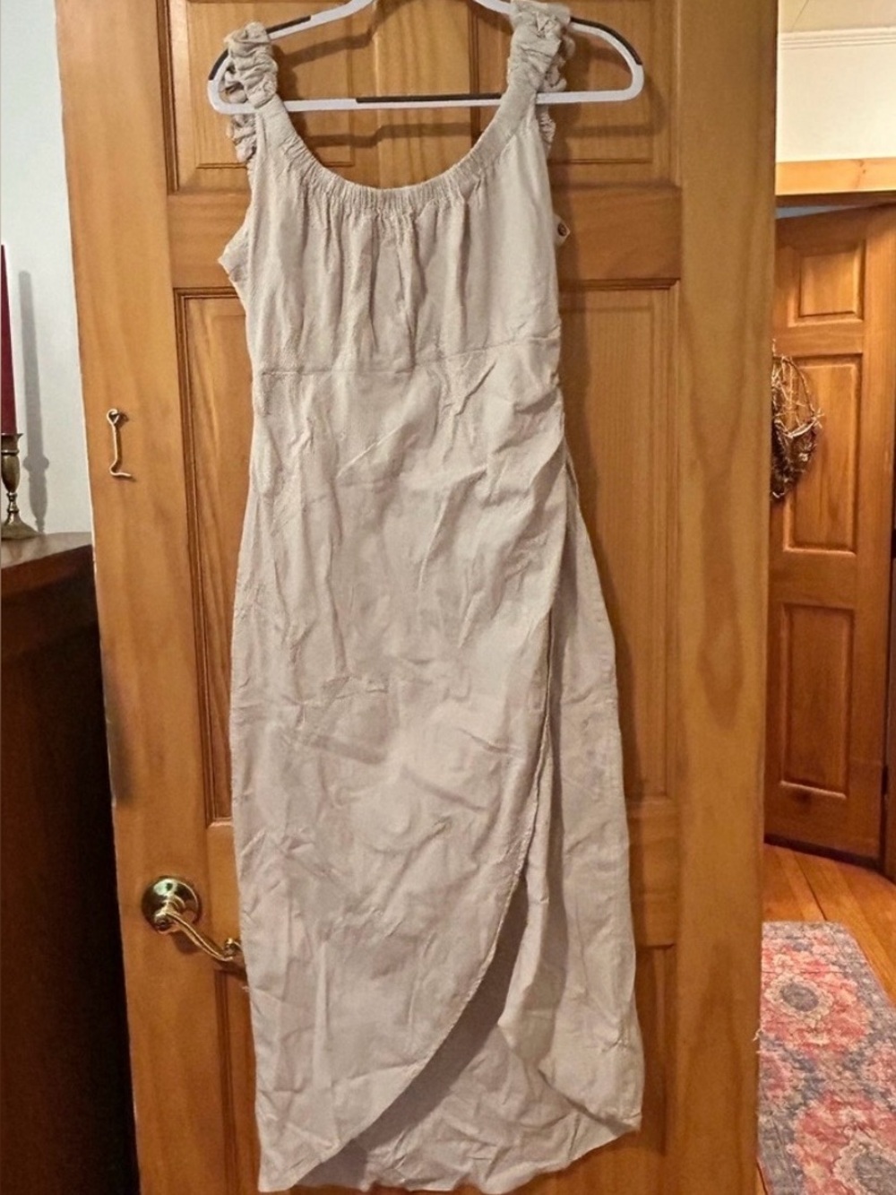 Free People At Dusk Midi Dress L in Little Rabbit, RARE SOLD OUT
